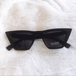 Kendra Black Full Rim Pointed Fashion Sunglasses